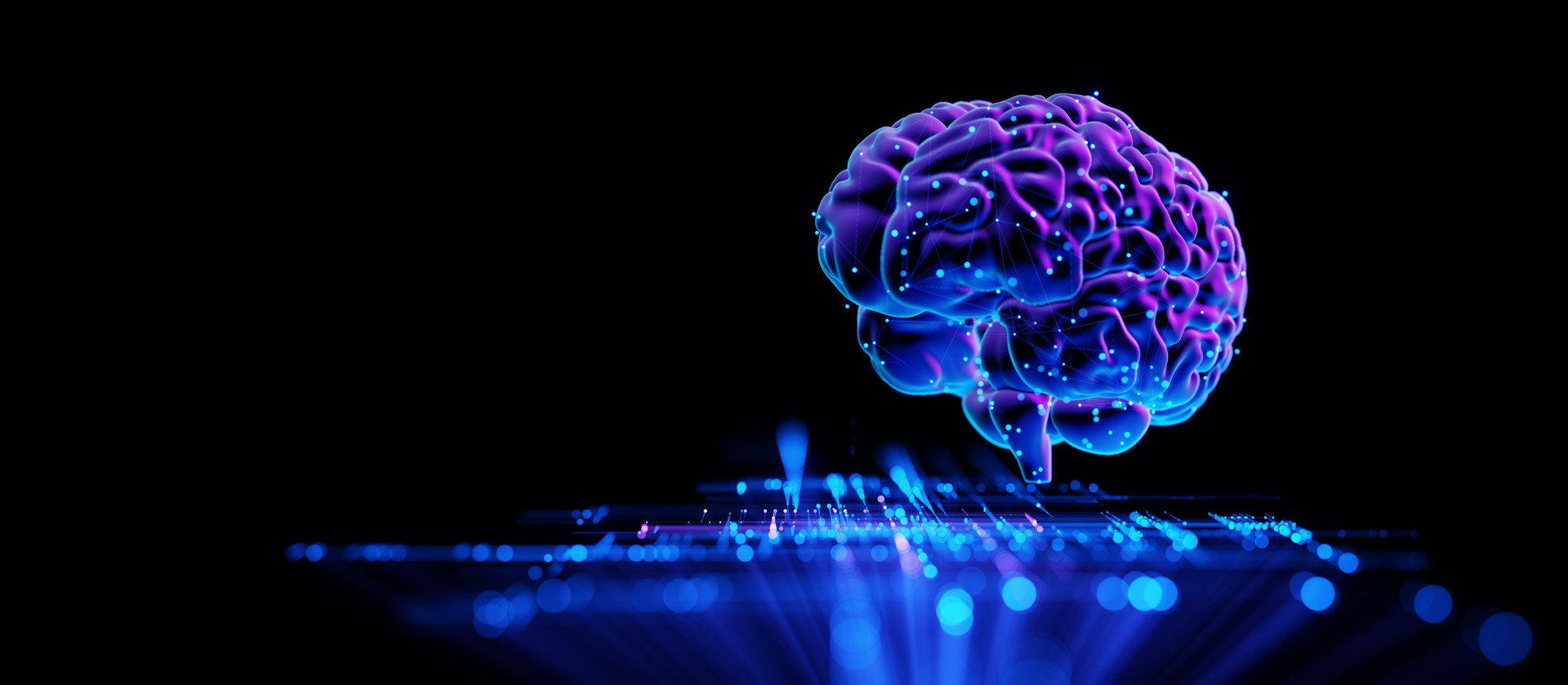 Human Brain - Futuristic Concept of Intelligence, science and mind